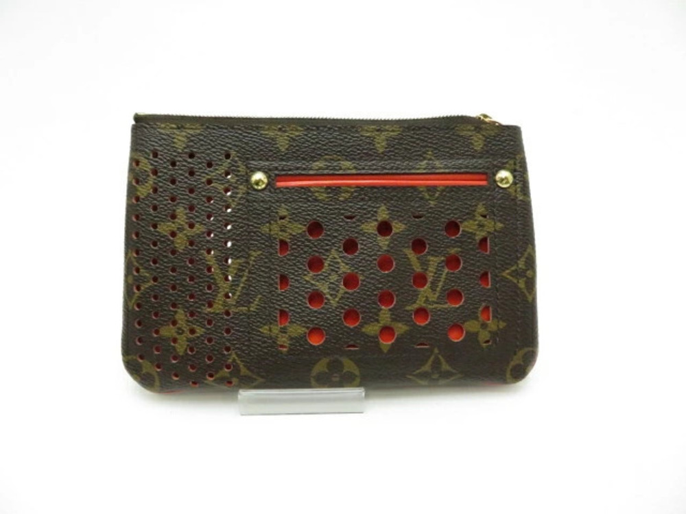 LOUIS VUITTON Bag Pochette Accessoires Pouch Clutch handle Monogram Perfo Orange